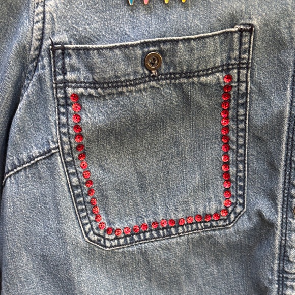 Upcycled by Me Denim Shirt Bark To School - Picture 10 of 11